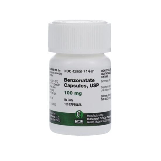 Buy Benzonatate 100mg Capsules Online – Effective Cough Suppression