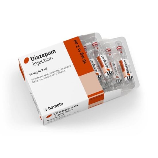 Diazepam Injection 10mg/2ml Ampoule - Pack of 10